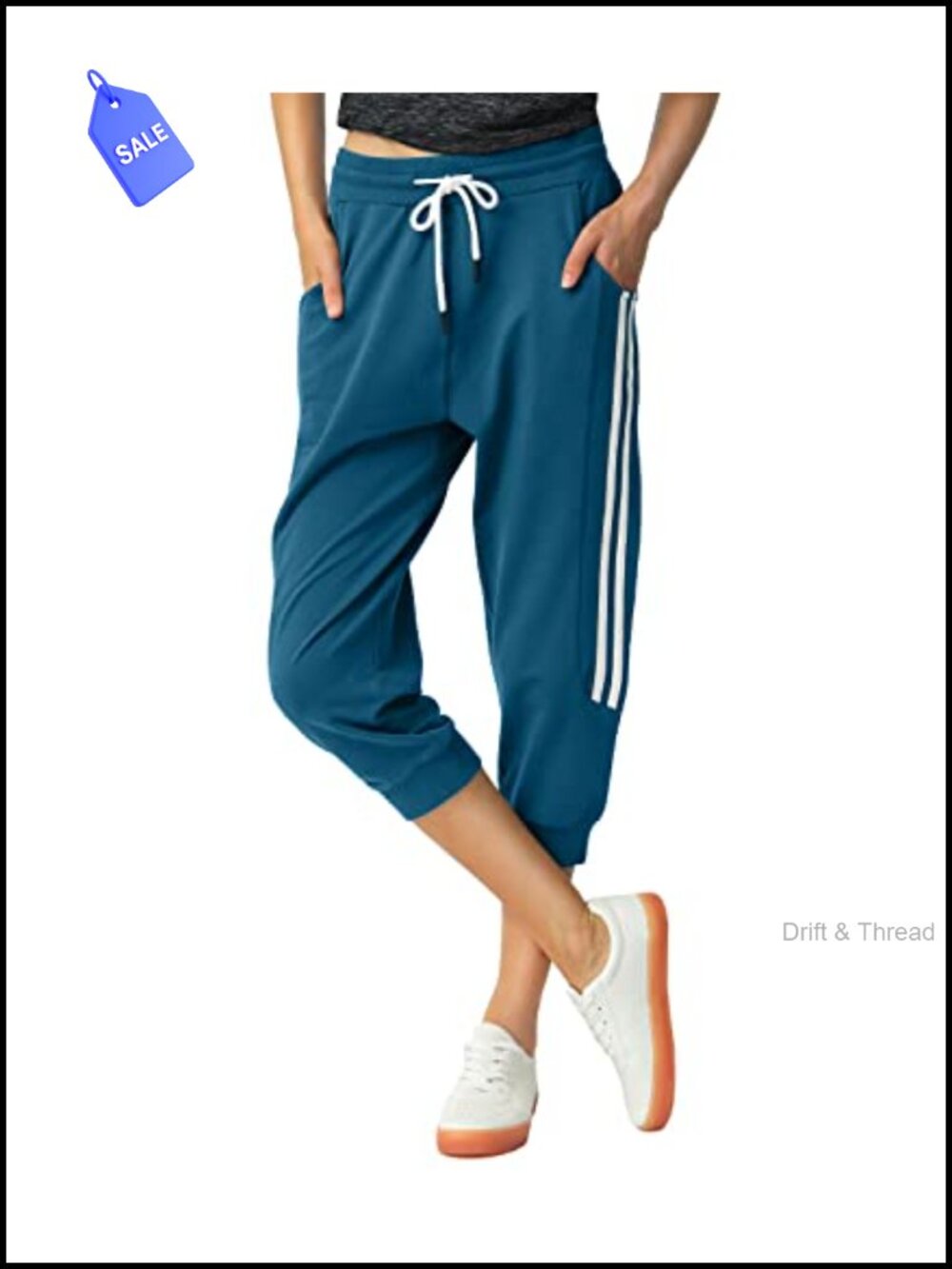 Capri Sweatpants Cotton Slim Fit Joggers Yoga Lounge